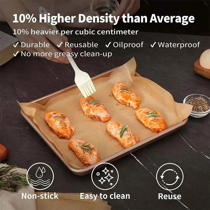 Pre Cut Non Stick Baking Paper - 50 Pieces for Easy Baking & Grilling - Huisli