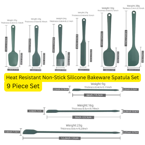 Heat Resistant Non-Stick Silicone Spatula Set - Huisli