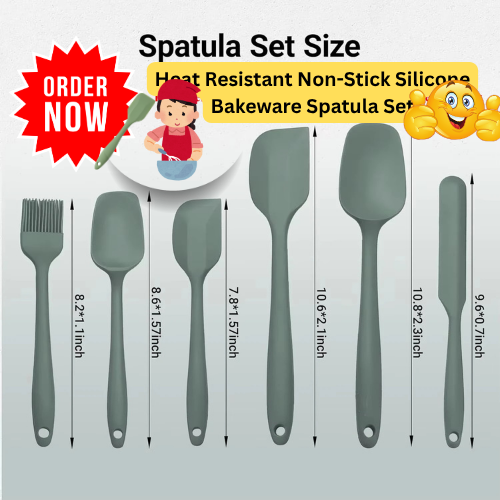 Heat Resistant Non-Stick Silicone Spatula Set - Huisli