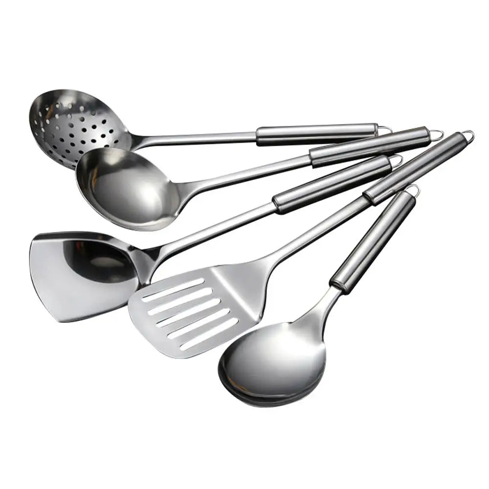 Stainless Steel Cooking Utensils Set - Practical 5 Pcs Set - Huisli
