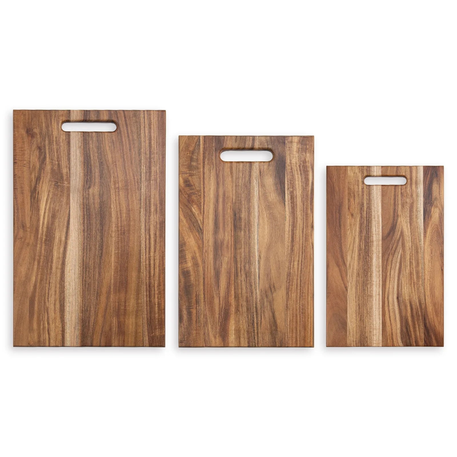 Solid Wood Cutting Board - Rectangular Chopping Block with Handle - Huisli