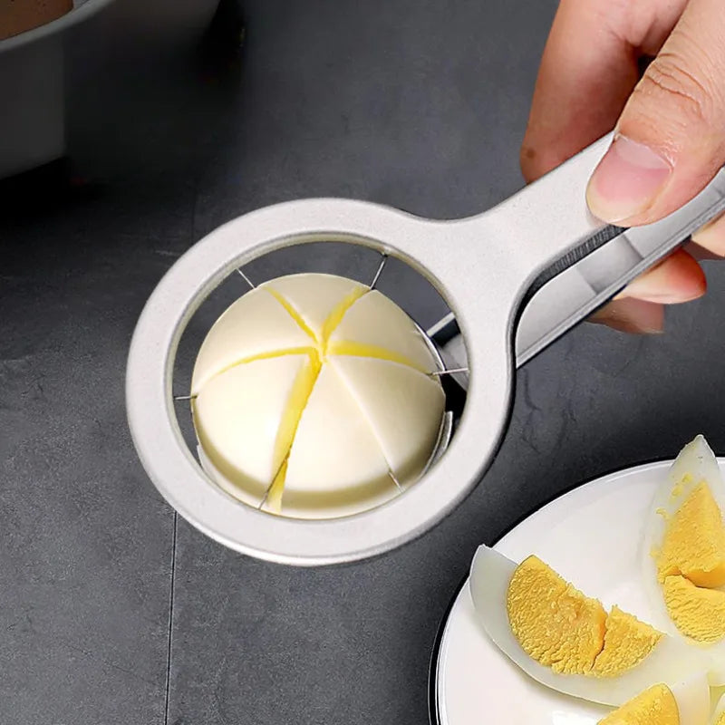 Stainless Steel Egg Slicer for Hard Boiled Eggs for Salad Meal Prep - Huisli