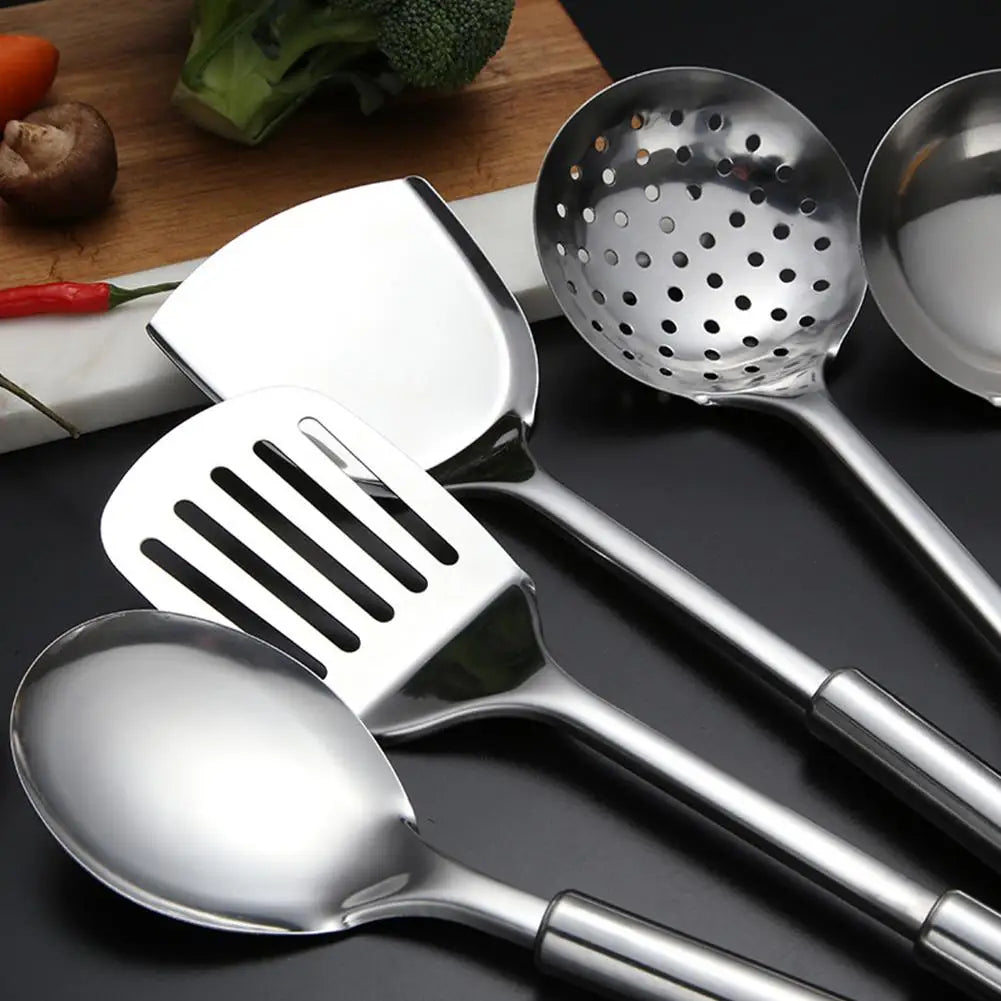 Stainless Steel Cooking Utensils Set - Practical 5 Pcs Set - Huisli